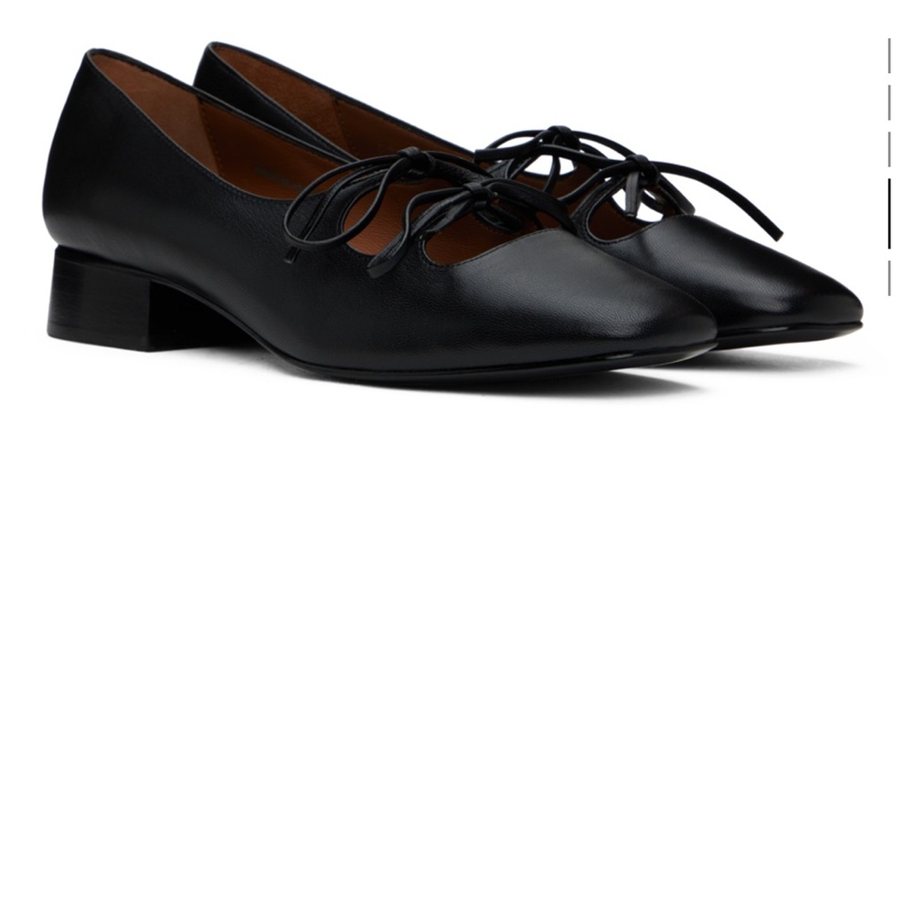 Nicole Saldana black Isabel ballerina flats